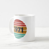 Geboren 1971 Vintages Geburtstagsgeschenk Kaffeetasse (Vorderseite Links)