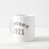 Geboren 1971 Vintages Geburtstagsgeschenk Kaffeetasse (Vorderseite Links)