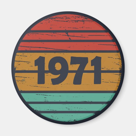 Geboren 1971 Vintages Geburtstagsgeschenk Magnet (Vorne)