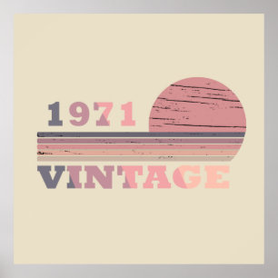 geboren 1971 Vintages Geburtstagsgeschenk Poster