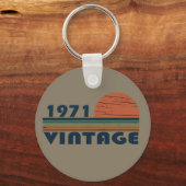 Geboren 1971 Vintages Geburtstagsgeschenk Schlüsselanhänger (Vorderseite)