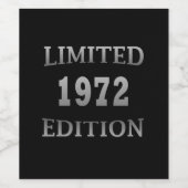geboren 1972 Geburtstag in limitierter Auflage Weinetikett (Einzelnes Label)