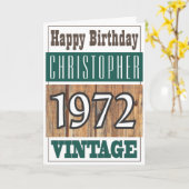 Geboren 1972 Grußkarte Karte (Gelbe Blume)