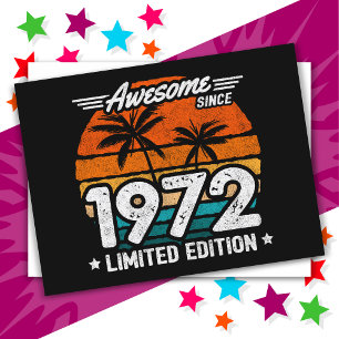 Geboren 1972 Limited Edition Retro Phantastisch se Postkarte
