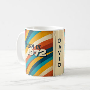 Geboren 1972 Persönliche Umarmung - 70er Groovy St Kaffeetasse