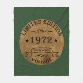 geboren 1972 Vintager Geburtstag Fleecedecke (Vorderseite)