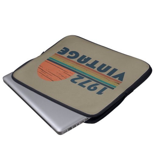 geboren 1972 Vintager Geburtstag Laptopschutzhülle (Vorne Knopf)