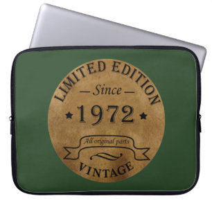 geboren 1972 Vintager Geburtstag Laptopschutzhülle