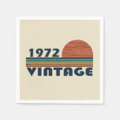 geboren 1972 Vintager Geburtstag Serviette (Vorderseite)