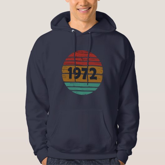 Geboren 1972 Vintages Geburtstagsgeschenk Hoodie (Vorderseite)