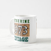 Geboren 1973. 1973 Geburtsjahr - Geburtstag Kaffeetasse (Vorderseite Links)