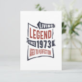 Geboren 1973 Geburtstag RSVP Karte (Stehend Vorderseite)