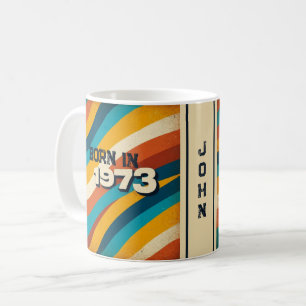 Geboren 1973 Persönliche Umarmung - 70er Groovy St Kaffeetasse