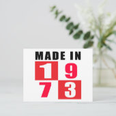Geboren 1973 postkarte (Stehend Vorderseite)