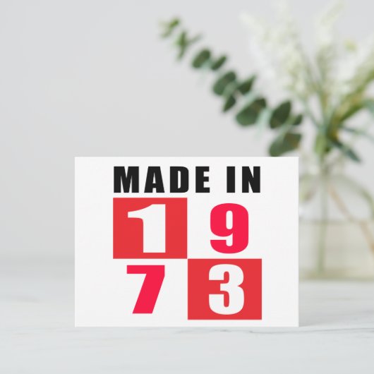 Geboren 1973 postkarte (Stehend Vorderseite)