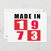 Geboren 1973 postkarte (Vorne/Hinten)