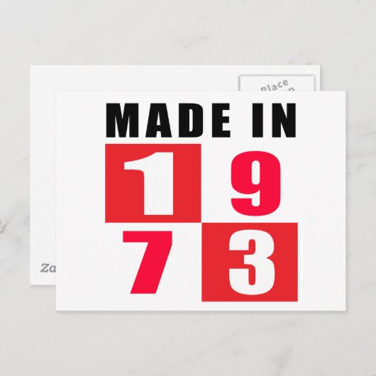 Geboren 1973 postkarte (Vorne/Hinten)
