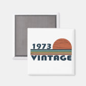 geboren 1973 Vintag 50. Geburtstag Magnet (Vorderseite/Rückseite)