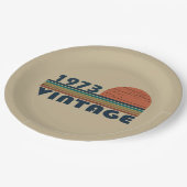 geboren 1973 Vintage Geburtstagsgeschenke Pappteller (Schrägansicht)