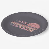 geboren 1973 Vintage Geburtstagsgeschenke Pappteller (Schrägansicht)