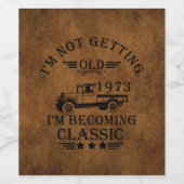 geboren 1973 Vintage Geburtstagsgeschenke Weinetikett (Einzelnes Label)