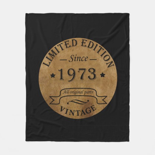 Geboren 1973 Vintager Geburtstag Fleecedecke (Vorderseite)