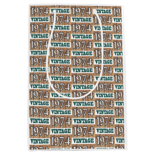 Geboren 1974 Mittelgeschenktasche Mittlere Geschenktüte (Vorderseite)