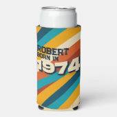 Geboren 1974 Personalisierter Can Cooler - Retro 7 Selters Dosenkühler (Seltzer Vorderseite)