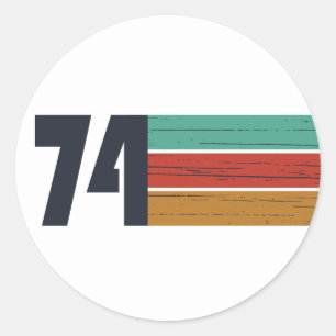 geboren 1974 Vintage Geburtstagsparty Runder Aufkleber