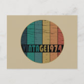 Geboren 1974 Vintager Geburtstag Feiertagspostkarte (Vorderseite)