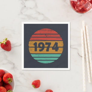 Geboren 1974 Vintager Geburtstag Serviette