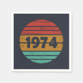 Geboren 1974 Vintager Geburtstag Serviette (Vorderseite)