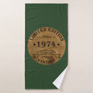 Geboren 1974 Vintages Geburtstagsgeschenk Badehandtuch