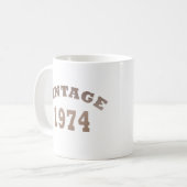 Geboren 1974 Vintages Geburtstagsgeschenk Kaffeetasse (Vorderseite Links)
