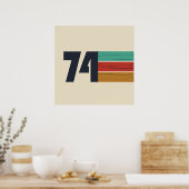 geboren 1974 Vintages Geburtstagsgeschenk Poster (Küche)