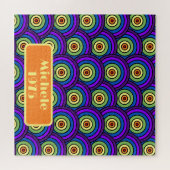 Geboren 1975: geometrischer Retro-Name Puzzle (Horizontal)