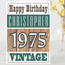 Geboren 1975 Grußkarte Karte