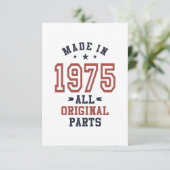 Geboren 1975 RSVP karte (Stehend Vorderseite)