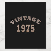 Geboren 1975 Vintag 50. Geburtstag Weinetikett (Einzelnes Label)