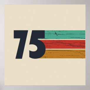 Geboren 1975 Vintag 50. Geburtstagsgeschenk Poster