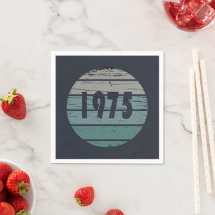 geboren 1975 Vintage 50. Geburtstagsparty Serviette