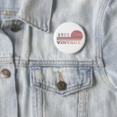geboren 1975 Vintager Geburtstag pink und lila Button (Beispiel)