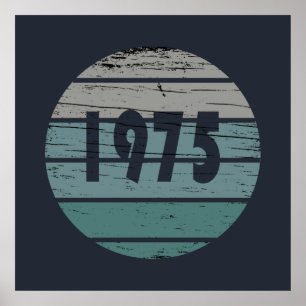 geboren 1975 Vintager Geburtstag Poster
