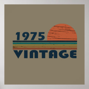 Geboren 1975 Vintager Geburtstag Poster