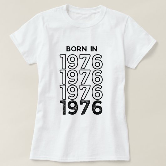 Geboren 1976 Basic T - Shirt (Design vorne)