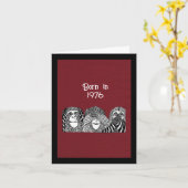 Geboren 1976 Geburtstagskarte Karte (Gelbe Blume)