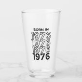 Geboren 1976 Glascup Glas (Vorderseite)