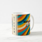 Geboren 1976 Persönliche Umarmung - 70er Groovy St Kaffeetasse (VorderseiteRechts)