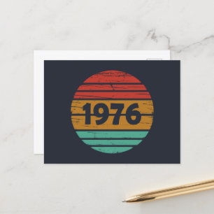 Geboren 1976 Vintage Geburtstagsgeschenke Feiertagspostkarte