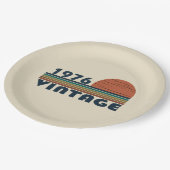 Geboren 1976 Vintage Geburtstagsgeschenke Pappteller (Schrägansicht)